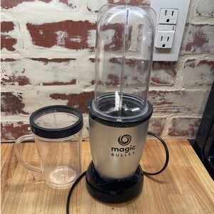 Magic Bullet Personal Blender 250W Silver Black with Tall Cup and Mug Set